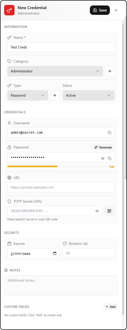 Create a Credential