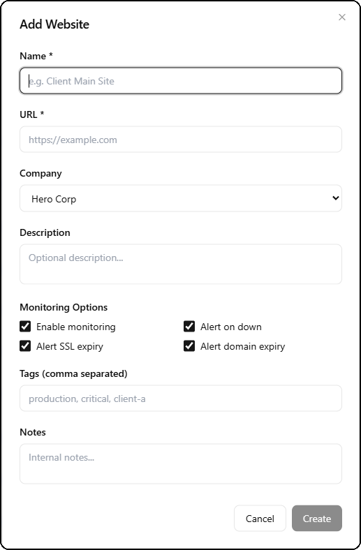 Create a Website