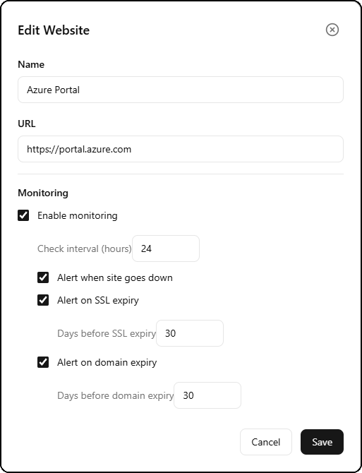 Monitoring Configuration